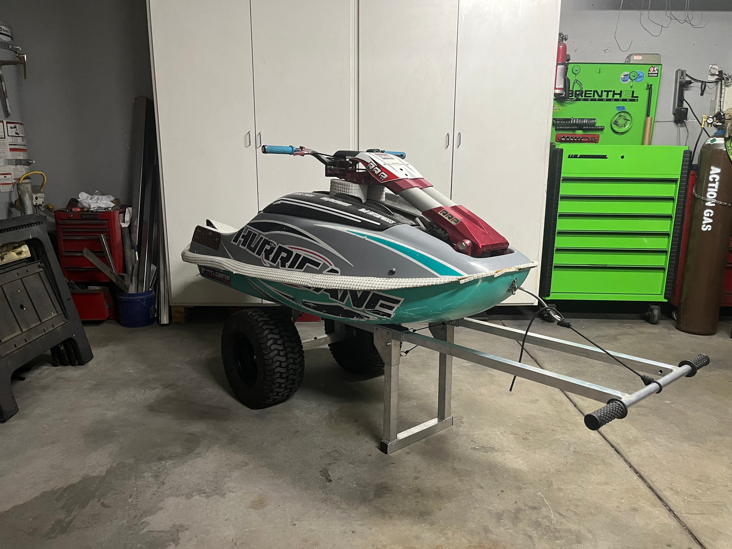 aluminum folding jet ski tote.