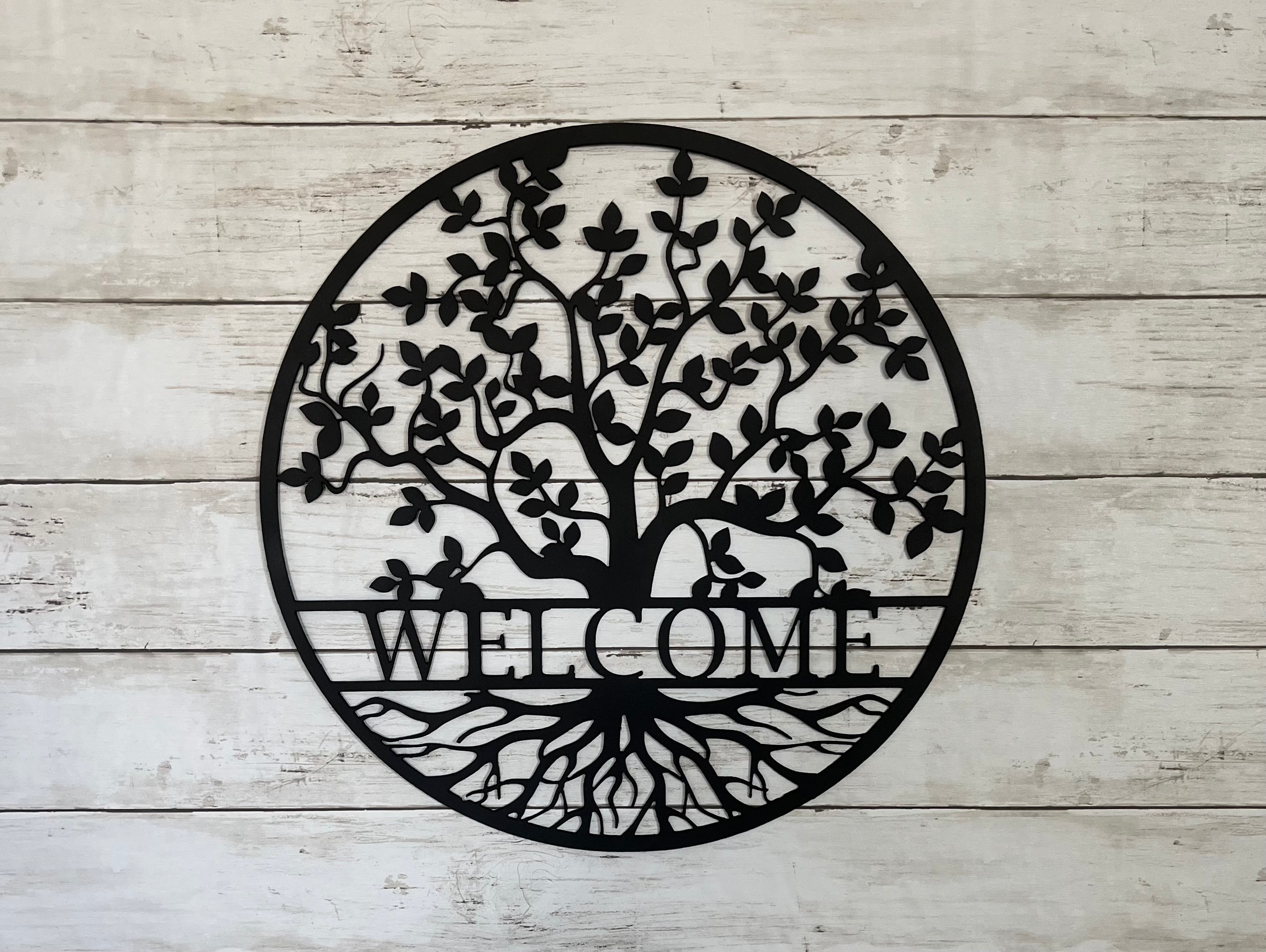 Metal Tree Welcome Sign – BDImetalworks